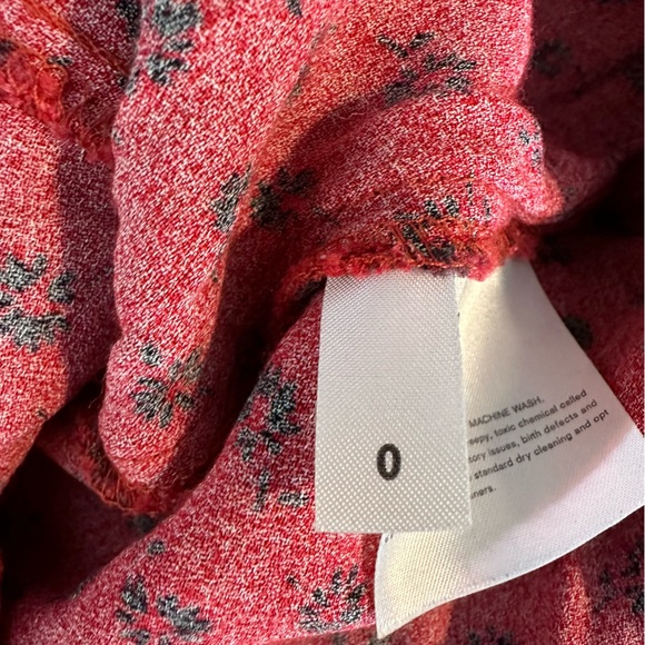 Reformation Red and Black Milla Dress Size 0 - Picture 7 of 8